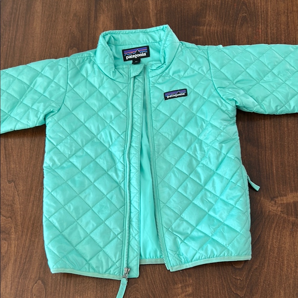 Patagonia Kids Quilted Jacket in Teal